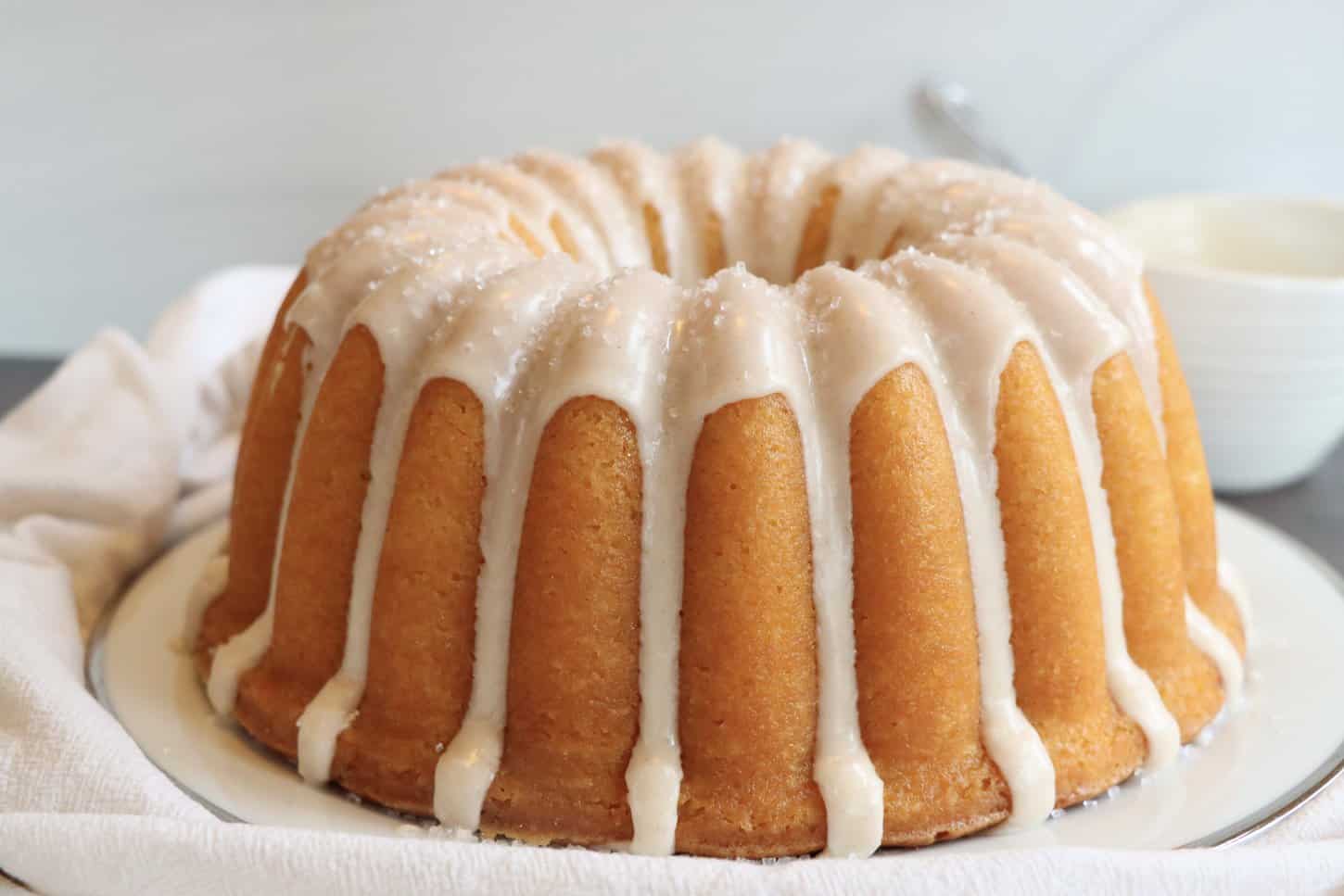 This is a zoomed-in picture of my snickerdoodle pound cake
