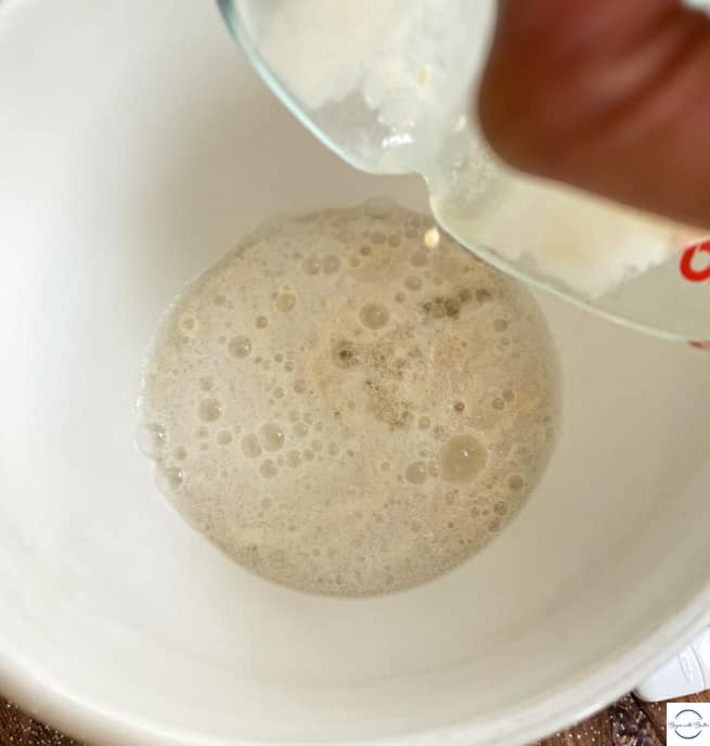 This is a photo of the start of the Anytime Pizza Dough.