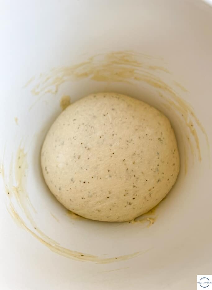 This is a photo of a dough ball using the Anytime Pizza Dough.