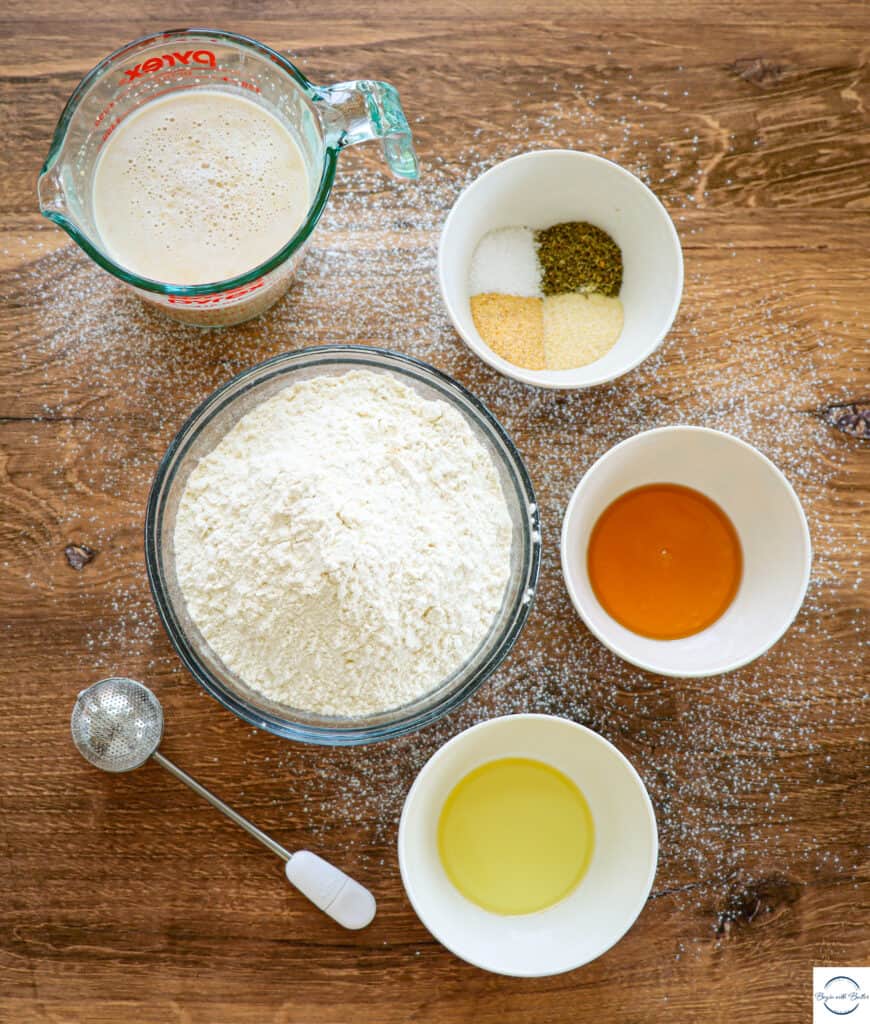 This is a photo of the start of the Anytime Pizza Dough.