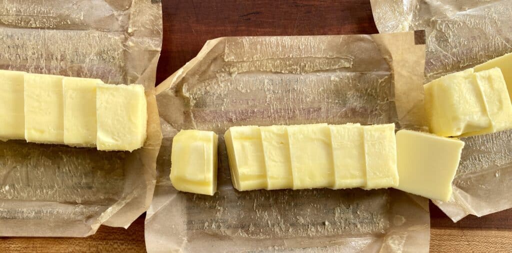 picture of butter for salted caramel sauce.
