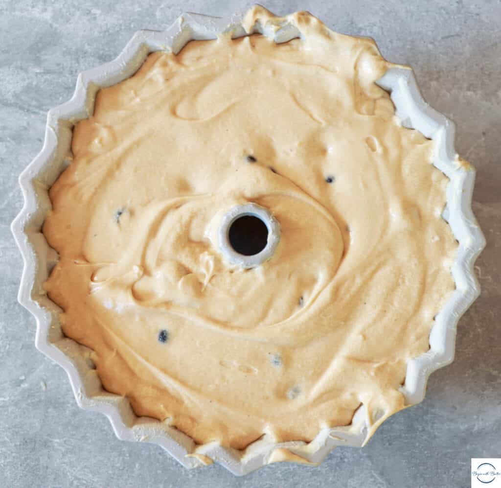 Chai Lemon Blueberry Pound Cake batter