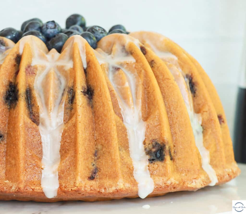 Chai Lemon Blueberry Pound Cake
