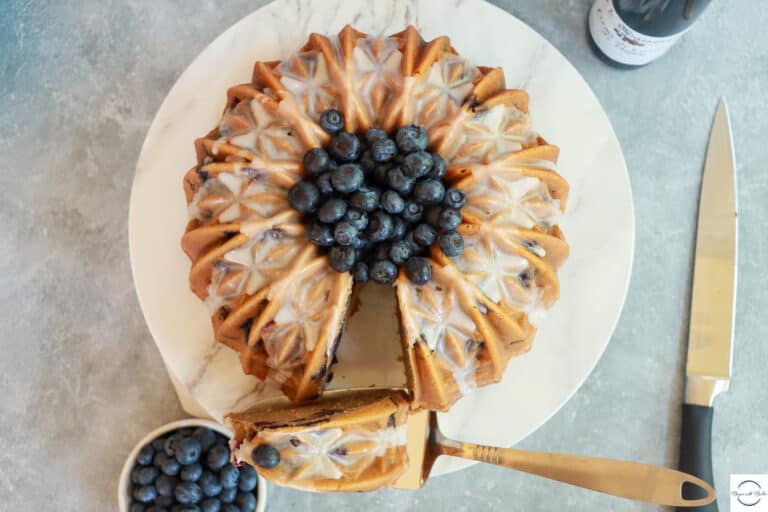 Chai Lemon Blueberry Pound Cake