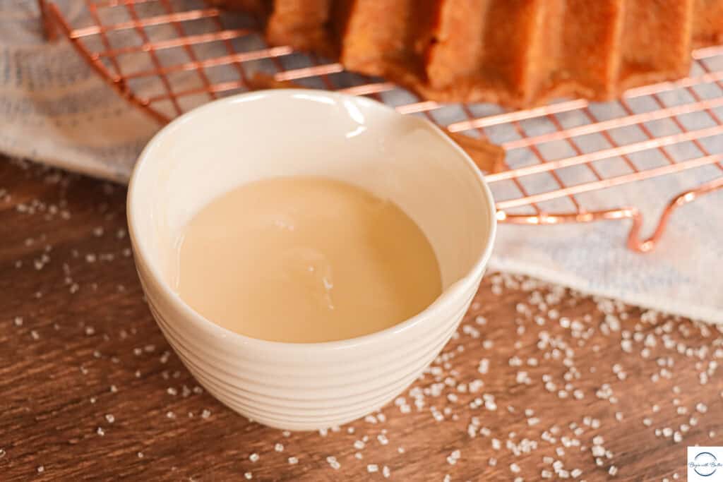 This is a photo of a bowl of cream cheese glaze.