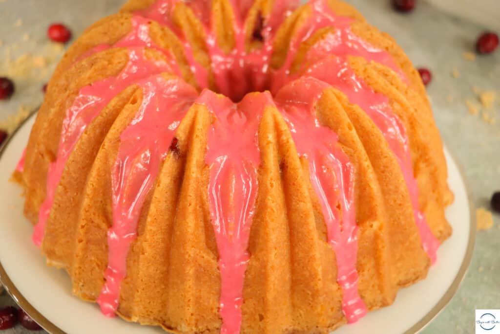 This is a picture of a Cosmopolitan Pound Cake