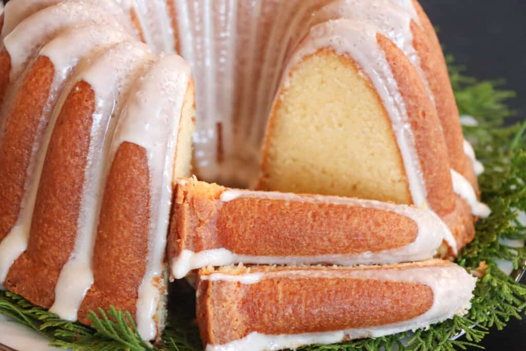 This is a picture of an Egg Nog Pound Cake.