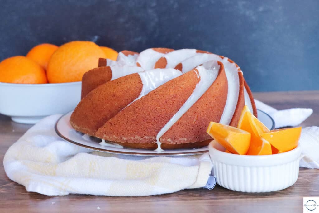 This is a picture of an Orange Cardamom Pound Cake.