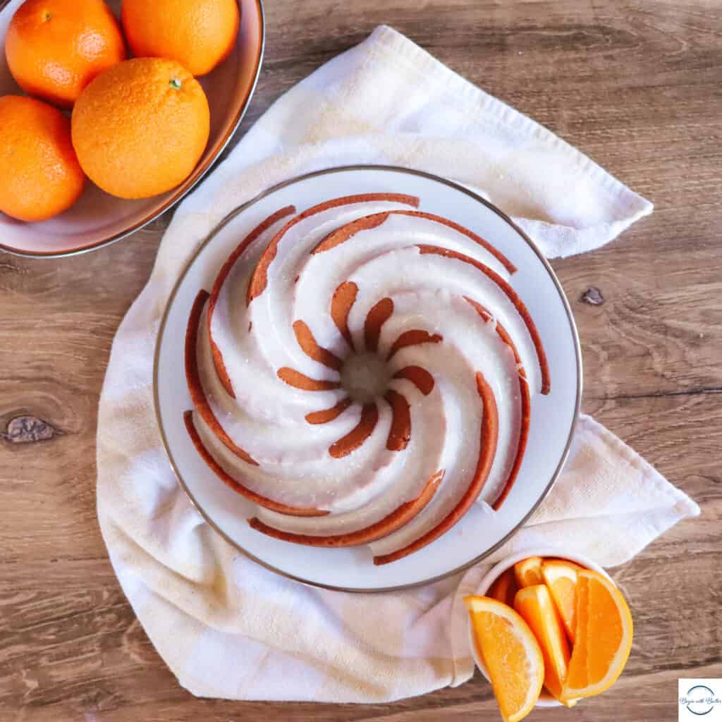 This is a picture of an Orange Cardamom Pound Cake.