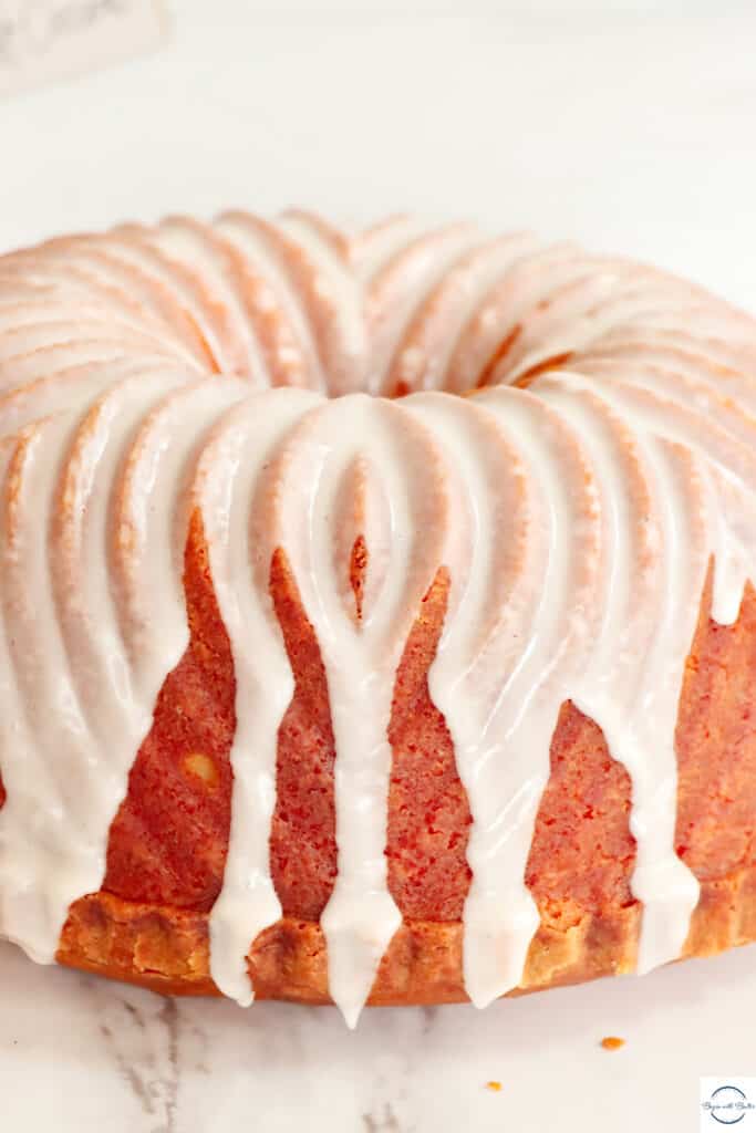 This is a picture of a sour cream pound cake.