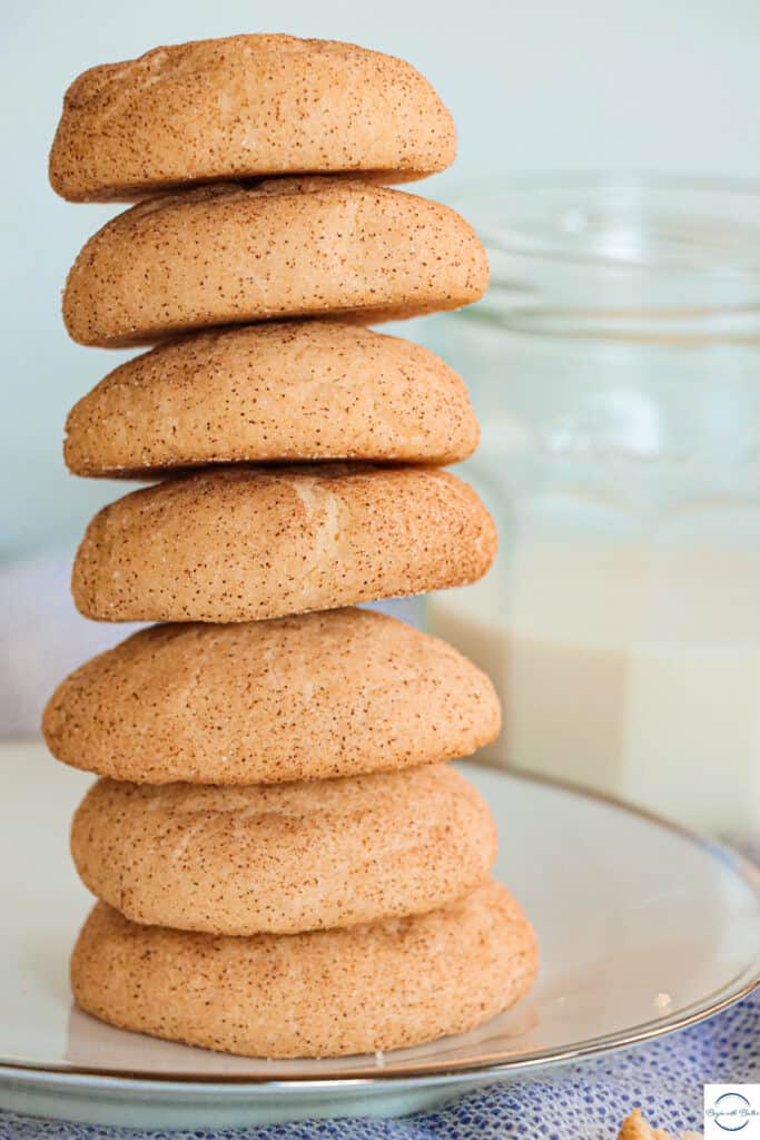This is a picture of a standing tower or snickerdoodle cookies.