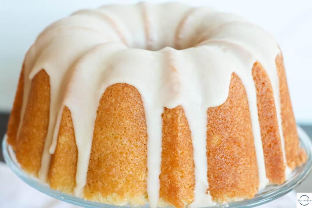 This is a picture of a Very Vanilla Pound Cake from "I'll Bring Dessert".