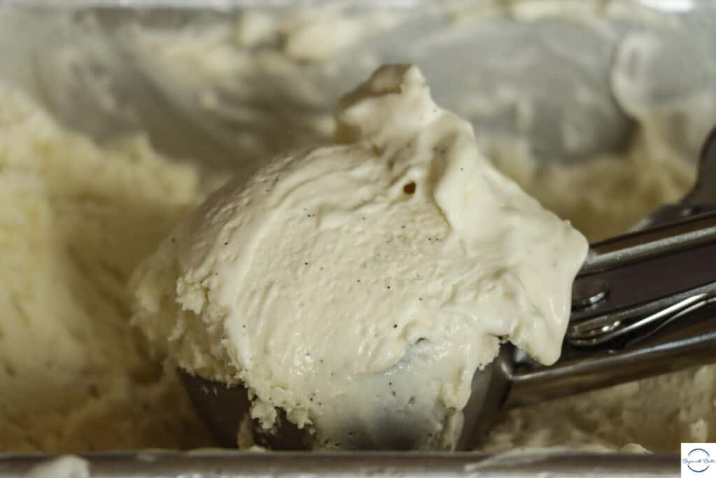 This is a picture of completed vanilla bean ice cream
