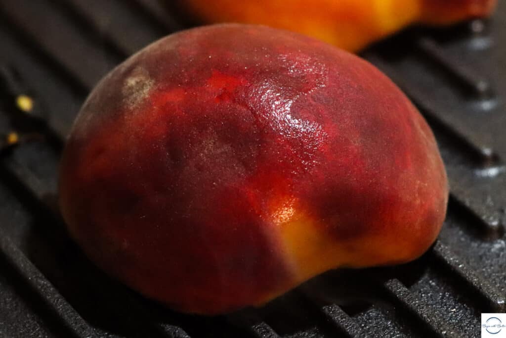 This is a picture of grilled peaches.