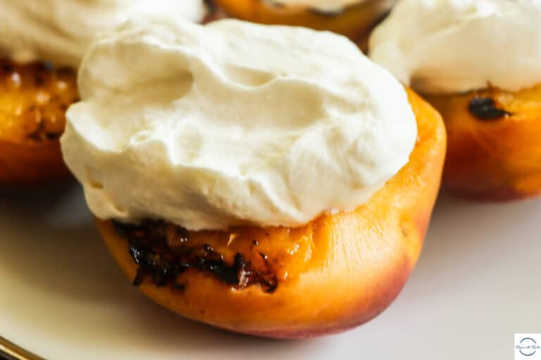 Grilled Peaches with Fresh Whipped Cream