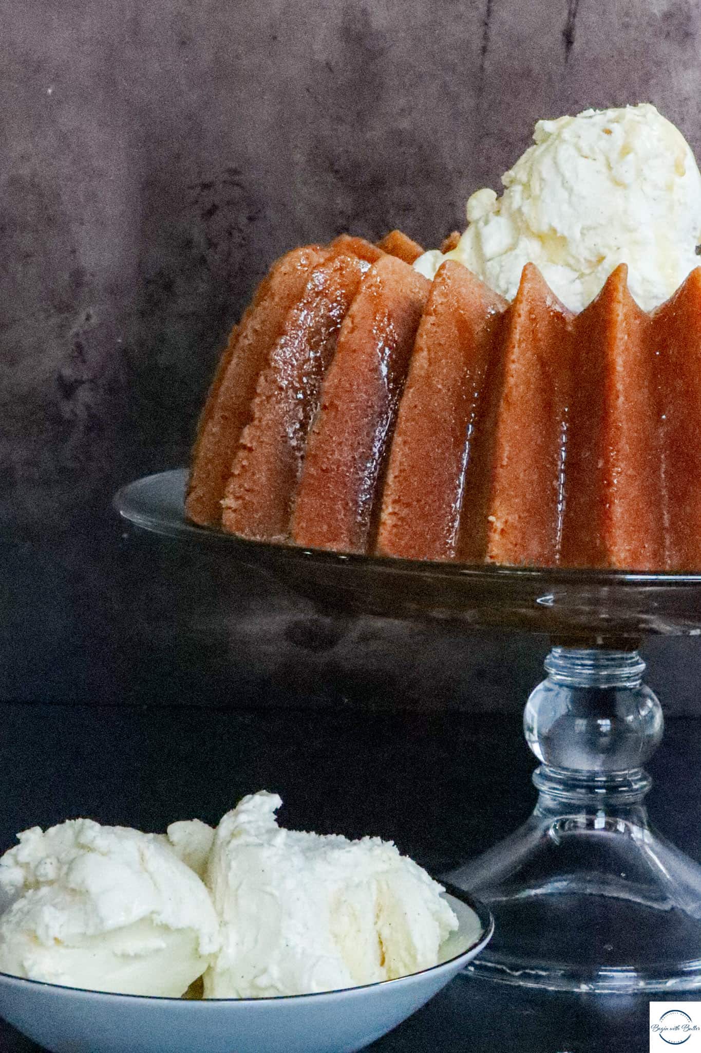 Bananas Foster Pound Cake Begin with Butter