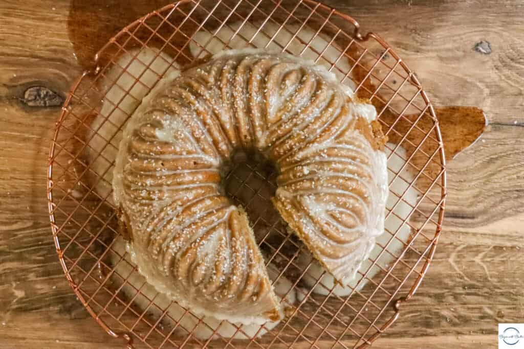 This is a photo of a Vegan Snickerdoodle Pound Cake.