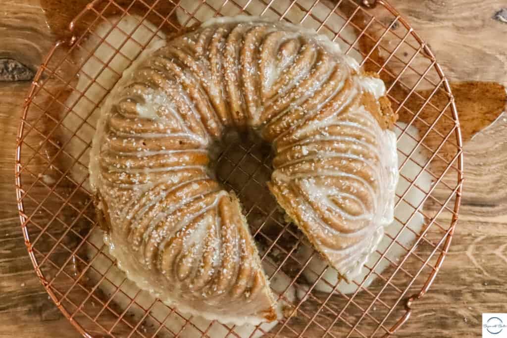 This is a photo of a vegan snickerdoodle pound cake.
