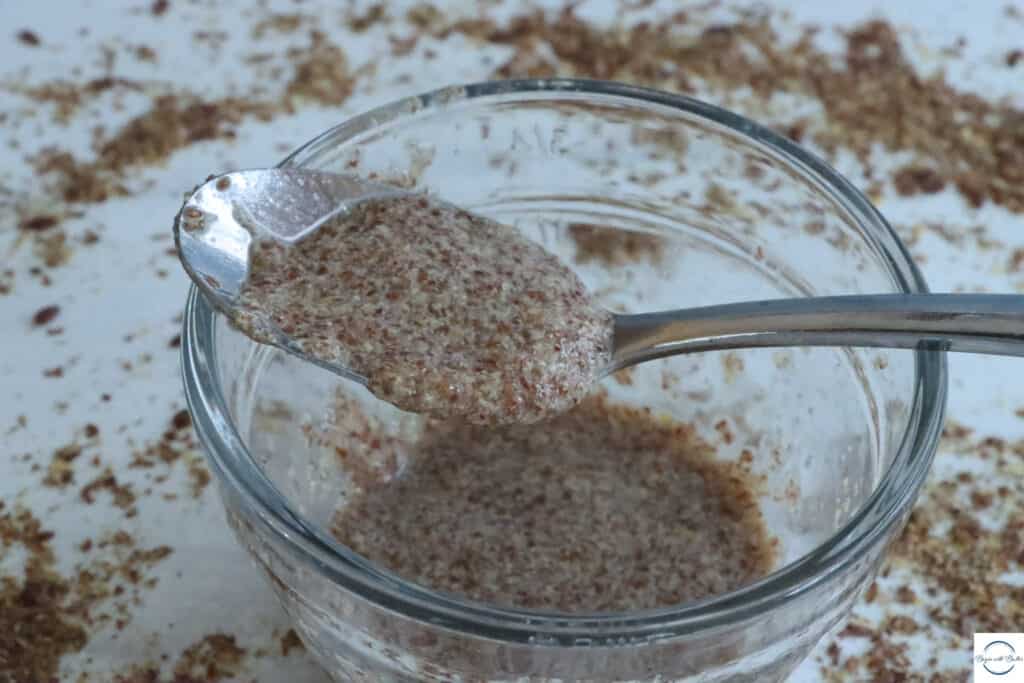 this is a photo of a completed flax egg
